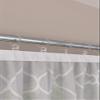 A-TEXTILE-24 Lisbon Custom-Made Curtain, Silver, 245 H x 350 W cm view 2