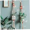 PAKEY Macramé Plant Hanger with Hooks view 3