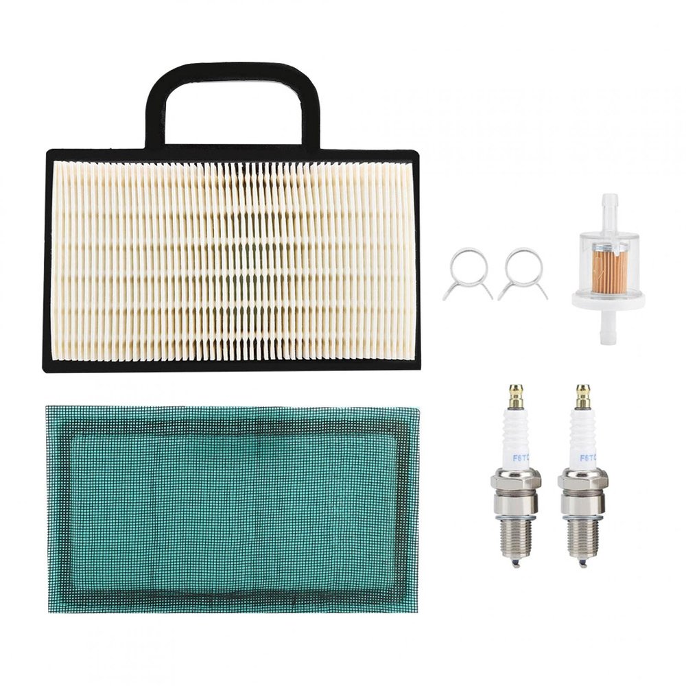 Niiyen Replacement Air Filter Kit with Pre-Filter, Fuel Filter, Spark Plugs and Carburetor for Briggs & Stratton 499486S 273638 5063B, 18 HP/22 HP