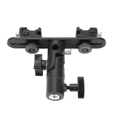 Niiyen Dual Hot Shoe Flash Bracket with Umbrella Holder