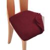 PAKEY Wine Red Stretch Dining Chair Seat Cover view 2
