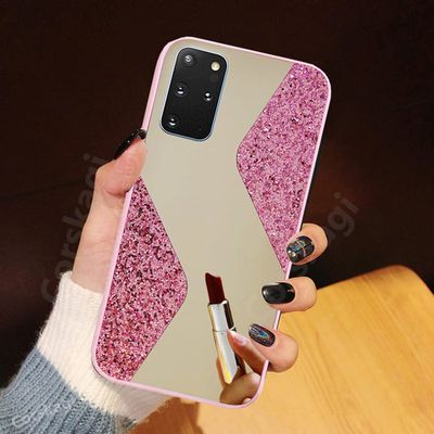 s-line Mirror Glitter Case for Samsung Galaxy S20 FE, Note 9/10/20 Ultra, S10e, S10 Lite, S9 Plus, A50, A30, A50S, A70, A10, Pink