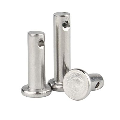 304 Stainless Steel Pin, M3 M4 M5 M6 M8 M10, Flat Head with Hole-Circle Pin, GB882 Locating Pin, M4 × 20 [10 pcs]