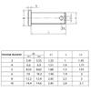 304 Stainless Steel Pin, M3 M4 M5 M6 M8 M10, Flat Head with Hole-Circle Pin, GB882 Locating Pin, M4 × 20 [10 pcs] view 2