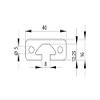 40x16S I-Type Aluminum Profile, 8 mm Slot, Heavy-Duty, Silver Anodized, 2940 mm view 2