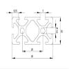 Aluminum Profile 20x40L I-Type Slot 5, Light, Silver Anodized, 1770 mm view 2