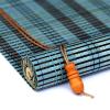 BcofoA Natural Blue Bamboo Roller Shade, Handwoven, Adjustable, 135 x 230 cm view 1