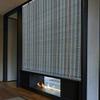 BcofoA Natural Blue Bamboo Roller Shade, Handwoven, Adjustable, 135 x 230 cm view 2