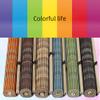 BcofoA Natural Blue Bamboo Roller Shade, Handwoven, Adjustable, 135 x 230 cm view 3