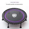 Mini Fitness Rebounder Trampoline with Premium Bungees for Adults, Purple view 4