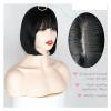 Straight Bob Wig with Bangs, Short Heat-Resistant Synthetic Hair, 12 in, Color 2-33 view 3