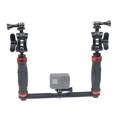 FEICHAO Dual Hand Mount for Photography and Diving, Adjustable, Compatible with Insta360 ONE R, GoPro HERO9/8/MAX, All GoPro Series, and Other Cameras