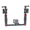 FEICHAO Dual Hand Mount for Photography and Diving, Adjustable, Compatible with Insta360 ONE R, GoPro HERO9/8/MAX, All GoPro Series, and Other Cameras view 1
