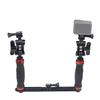 FEICHAO Dual Hand Mount for Photography and Diving, Adjustable, Compatible with Insta360 ONE R, GoPro HERO9/8/MAX, All GoPro Series, and Other Cameras view 3