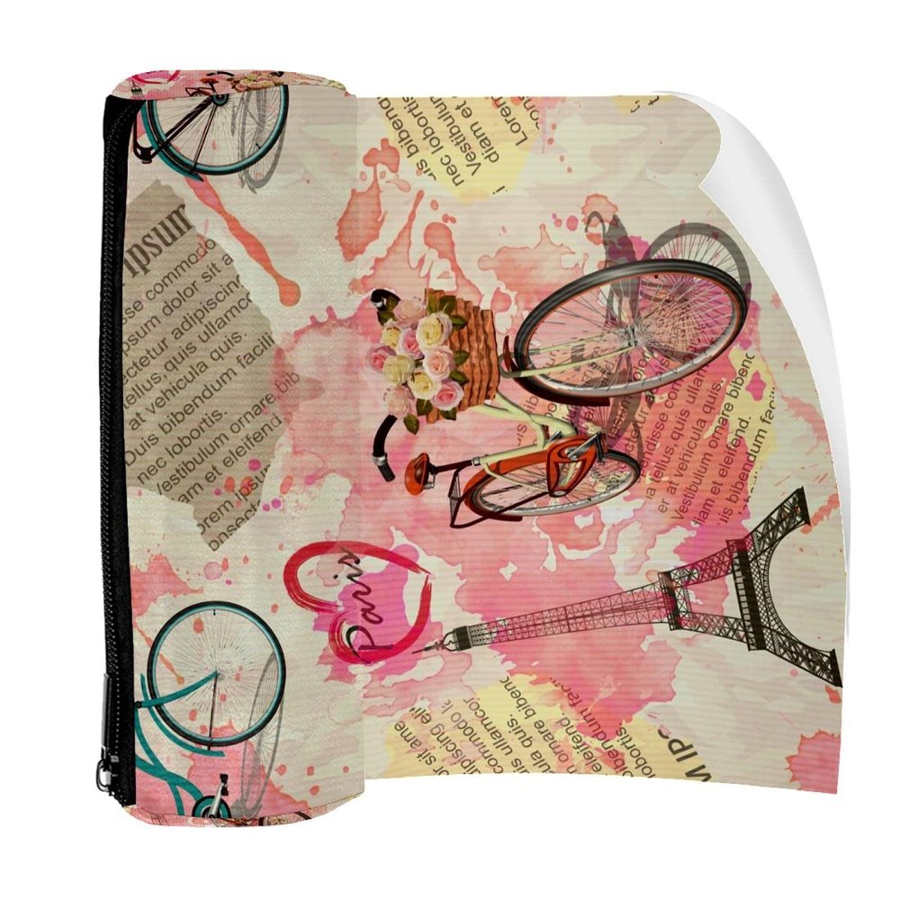 Zeitpapier Paris Eiffel Tower Romantic Bicycle Pencil Case