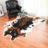 Plancholo Large Cowhide-Style Rug with Animal Print, Faux Fur, 2.1 x 1.6 m, Black/Brown view 3