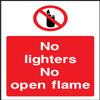 No Lighters, No Open Flames Sign view 1