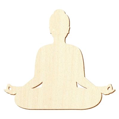 Wooden Yoga Lotus Position, 5–50 cm, Set of 10, 18 cm Wide