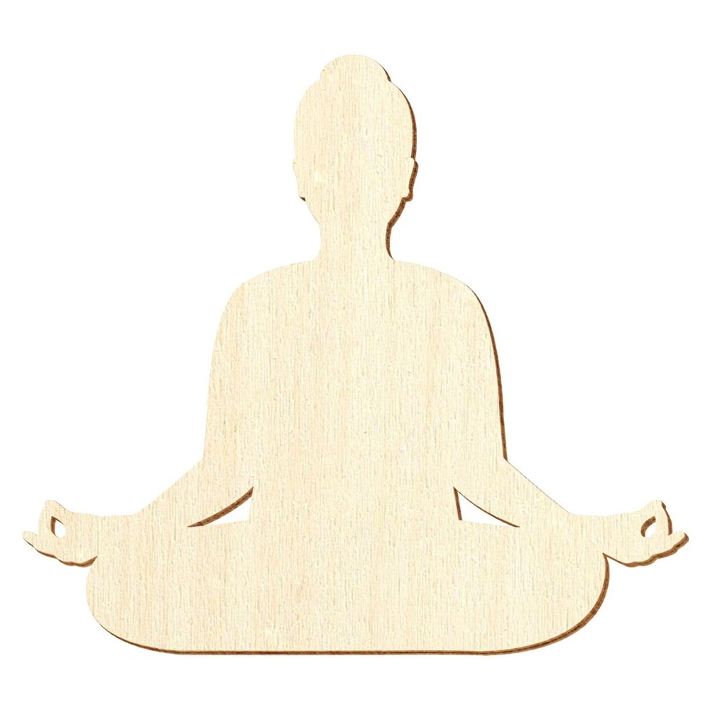 Wooden Yoga Lotus Position, 5–50 cm, Set of 10, 18 cm Wide