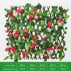 YSDKJ Artificial Ivy Garden Privacy Screen, Expandable Wooden Trellis with Flowers, 0723 view 2