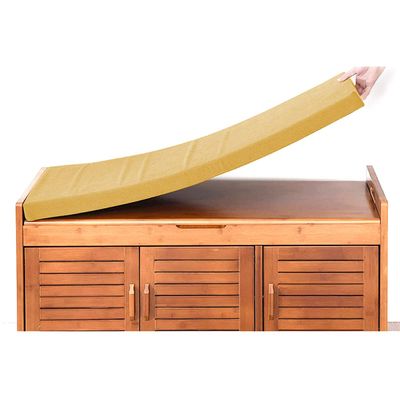 Waigg Kii Bench Cushion for 2- and 3-Seater Benches, 80/100/120 cm, Garden Bench Cushion, 180 x 35 x 3 cm, Yellow