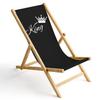 Ferocity Replacement Fabric Cover 131 x 44 cm, 100% Polyester, for Wooden Folding Lounge Chair, Black King [119] view 2