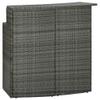 KTHLBRH (Express Delivery) Patio Bar Table, Gray Poly Rattan, 120 × 55 × 110 cm view 1