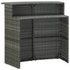 KTHLBRH (Express Delivery) Patio Bar Table, Gray Poly Rattan, 120 × 55 × 110 cm view 3