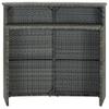 KTHLBRH (Express Delivery) Patio Bar Table, Gray Poly Rattan, 120 × 55 × 110 cm view 4