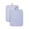 KitchenAid Soft Ribbed Silicone Potholder Set, Lavender-Cream, 17.8 x 22.9 cm view 1