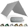 AquaQuest Safari Waterproof Camping Tarp, 3 x 3 m, Gray view 1