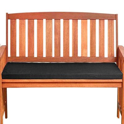 Waigg Kii Garden Bench Cushion for 2/3-Seater Benches, Waterproof, 140 x 30 x 5 cm, Black