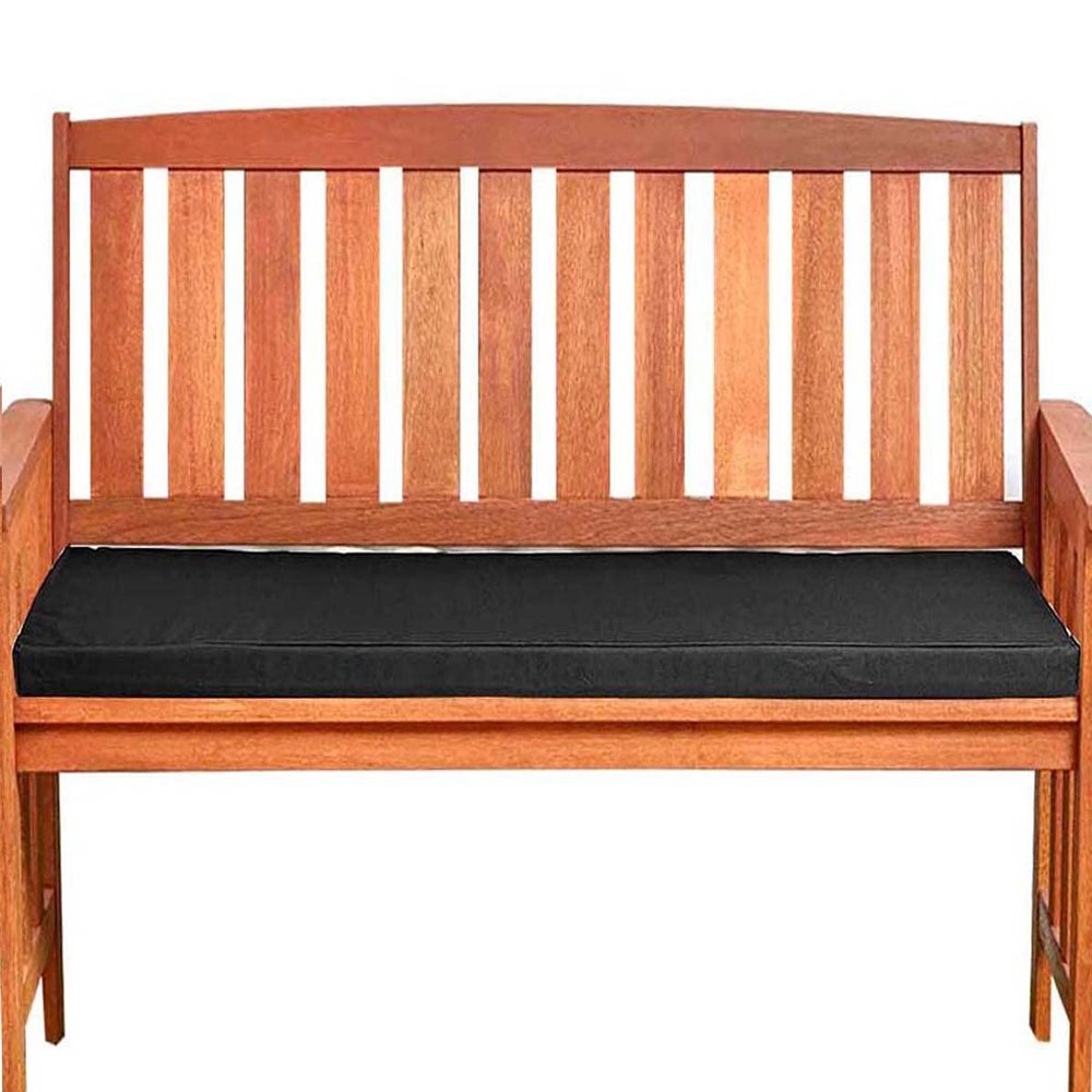 Waigg Kii Garden Bench Cushion for 2/3-Seater Benches, Waterproof, 140 x 30 x 5 cm, Black