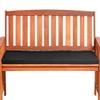 Waigg Kii Garden Bench Cushion for 2/3-Seater Benches, Waterproof, 140 x 30 x 5 cm, Black view 1