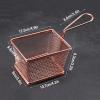 Square Stainless Steel Fry Basket with Handle, Coarse Mesh, Color B view 2