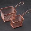 Square Stainless Steel Fry Basket with Handle, Coarse Mesh, Color B view 3