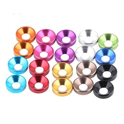 Liovns Mdingbao Flat Washers, 50-Piece Set, M2–M6 Aluminum Alloy