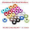 Liovns Mdingbao Flat Washers, 50-Piece Set, M2–M6 Aluminum Alloy view 2