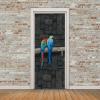 A.Monamour 3D Parrot Door Sticker, Self-Adhesive Vinyl Wallpaper, 85 x 200 cm view 2