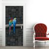 A.Monamour 3D Parrot Door Sticker, Self-Adhesive Vinyl Wallpaper, 85 x 200 cm view 4