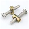 Bed Hardware Screw Set, Cross-Hole Nut, Nickel-Plated Flat-Head Phillips Screw, Hammer Nut, M6/M8-M8 × 50, 20 Sets view 1