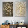 Abstract Golden Tree Wall Art, Modern Canvas Painting, Unframed, 60 x 90 cm (24 x 35 in), Set of 2 view 1