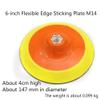 1 pc 1–6 in. Flocked Sanding Paper Vacuum Pad, M10/M14 Thread, Flexible Edge, Self-Adhesive Disc for Angle Grinder, 6 in., M14 view 2
