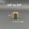 ExcInter Brass 1/4 in to 1/4 in BSP Female Straight Coupling view 2
