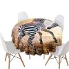 Himlaya Round Washable Tablecloth, 3D Zebra Print, Waterproof and Wipeable, for Kitchen, Garden and Outdoor Use, Various Sizes (Zebra Pattern, 180 cm Diameter) view 1
