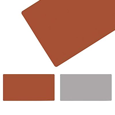 Non-Slip PU Leather Desk Mat, Double-Sided, Brown/Gray, 100 x 100 cm