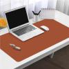 Non-Slip PU Leather Desk Mat, Double-Sided, Brown/Gray, 100 x 100 cm view 4