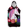Chickw1 Hooded Changing Poncho, Microfiber Surf Towel, Unicorn, 80 x 145 cm view 1
