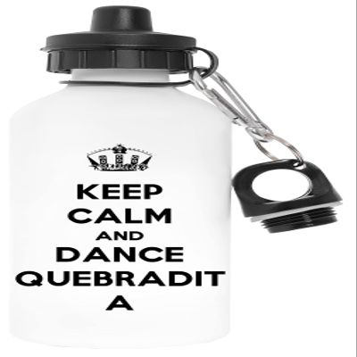 Capzy Keep Calm And Dance Quebradita Free of Harmful Substances White Aluminum Water Bottle for Outdoors