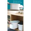 MARMODAY Extra-Large Tall Food Storage Containers with Rolling Wheel for Flour and Sugar, Black view 3